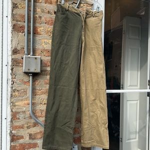 Two Toned Forest Green Pants